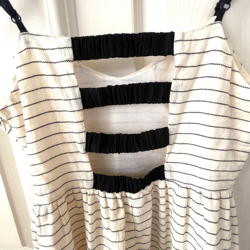 En Crème black and white striped sleeveless dress - Picture 3 of 12